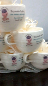 50 pcs Hadiah Cangkir Hoya dengan stiker transparant