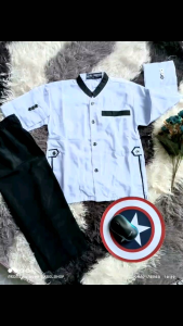 Setelan Koko Jasco Hitam Putih Anak Laki-Laki Usia 1th-15th