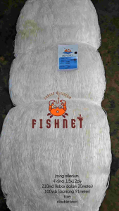jaring milenium 4½inci 1.5x12ply 210md (lebar dalam 20meter) 100yds (panjang 91meter) tate double knot