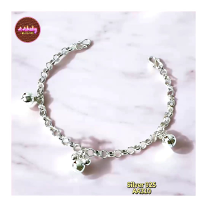 🌈AAbaby Galleries AA310 Original Baby 925 Silver Anklet Bracelet Mickey米奇 Rantai Kaki/Tangan/Gelang Kaki Bayi/Kanak