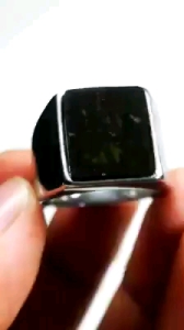 Batu Cincin Permata Black Jade & Kristal Octagon Berkualitas Tinggi