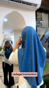 ZADA GARMENTS HIJAB RHINE STONES 2in1 Instant Hijab with Inner Women Scarf Ribbed Knitted Malaysian Sukob Tudung Mindanao