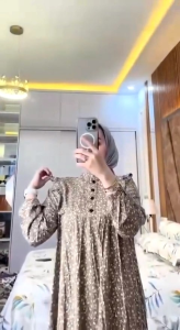 FP Fashion7 - Setelan Tunik Wanita Kekinian Oneset Midi Long Tunik Set Rayon Busui Sabrina Set Celana Kulot Best Seller