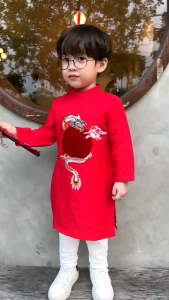 Sét áo dài cách tân hoa nhí phối tay đẹp cho chất đũi tap ta mềm mại . Ảnh thật 100%