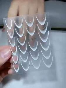 Sticker dán french đầu móng phong cách ombre Hàn Quốc cực kì xinh xắn