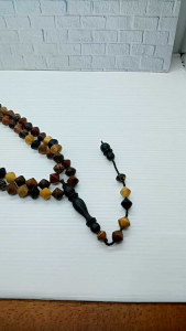 Tasbih Kayu Kelor Hitam Nogosari Liwung Galih Asem Kemuning Setigi Kelor Emas Bajakah Motif Piramid H524