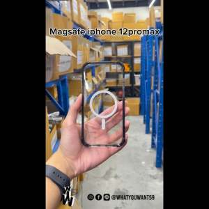 ⚡️ส่งจากไทย⚡️เคสใสMAGSAFE SHOCKPROOF กันกระแทกขอบขาว-ดำ IPHONE 12PROMAX