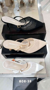 PETER KEIZA‼️ sandal selop wanita heels 7cm mewah