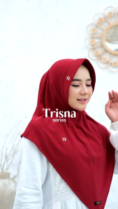 TRISNA Daffi Hijab Kancing Terbaru 2023 Plat Besi Jilbab Instan Pin Emas Premium