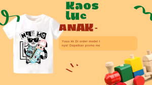 kaos anak  motip Dinosaurus