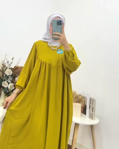 GAMISDREESSJUMBO REMPEL DEPAN AIRFLOW/GAMIS KEKINIAN BY NABTIK/GAMIS TERBARU/GAMIS CRINKLE POLOS HITAM BUSSUY FRIENDLY