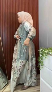 GAMIS SILK GRADE A PREMIUM MOTIF BUNGA TERBARU COUPLE PASANGAN MUSLIM MOTIF SERAGAM KEKINIAN