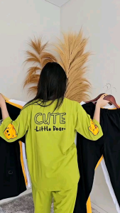 Luvluvshop One Set Wanita Lengan 7 Per 8 Katun Premium Motif Viral Kekinian