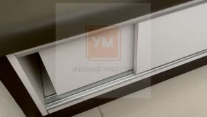 Double door metal sliding cabinet wardrobe closet aluminium track rail roller wheel