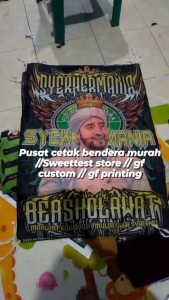 1HARI JADI + TERLARIS BENDERA SYEKHERMANIA FULL PRINTING FLAG MAJELISAN GIANTFLAG KOMUNITAS BENDERA SHOLAWATAN FREE STICKER