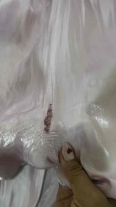 มินิเดรส ผ้าลินินเงาอัดยับ