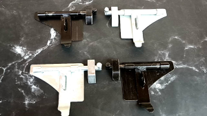 Grendel Kunci Slot Pintu Besi Model Pistol Putih & Aksesoris Pagar