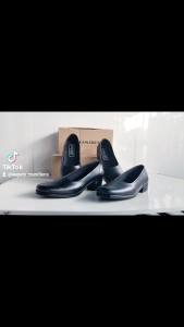 Mandiens - Sepatu Kulit PDH Wanita Pdh Polwan Persit Bayangkari Hitam Dop - Sepatu Pantovel Kerja Heels Wanita Kulit