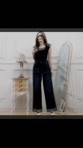 BISA COD- HIGH WAIST KULOT JEANS WANITA / CELANA BOYFRIEND KULOT LIPAT