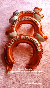 Bando Foil Ikat Kepala Merah Putih Bandana Balon Foil Hiasan Aksesoris Lomba Perayaan 17 Agustusan 1 pak isi 5 pcs