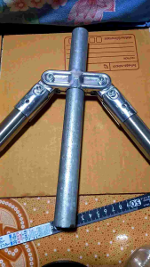 ขาค้ำยันสองข้าง สำหรับท่อ 25 มิล (ท่อแป๊ป 6 หุน ไม่เกิน 26 มิล)