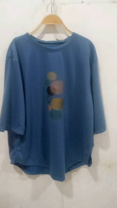 kaos oversize wanita/kaos wanita lengan 3/4 LD 120 pj 70