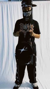 LXNTX Tas ransel pria backpack Clinks Black Free sticker