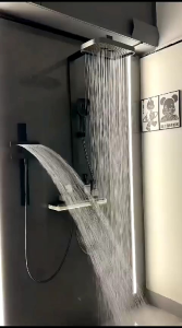 Set Pancuran Pancuran kamar mandi tampilan digital piano termostatik bertekanan atmosfer kamar mandi