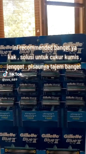 (WS)PISAU CUKUR BIRU ISI 12PC PISAU KUMIS JENGGOT 2 MATA PISAU TAJAM MURAH