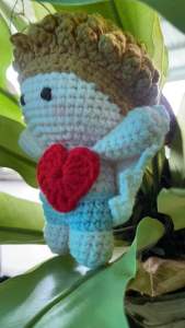 Thần Tình Yêu (Valentines Cupid) Sợi Len Thổ Nhĩ Kỳ Cao Cấp handmade 12cm