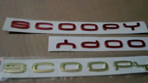 Emblem logo motor Honda SCOOPY 2021-2023 GOLD EMAS sepasang kanan kiri lengkap dengan perekat satuset Motorcycle Aksesoris