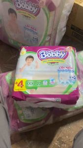 Tã/bỉm quần Bobby 3mm Mega Jumbo Gạo non Giảm nhiệt M112/L96/XL84/XXL76