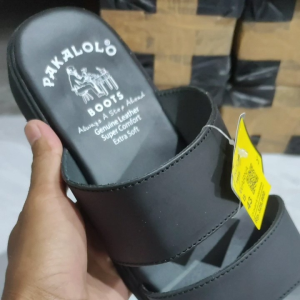 Sandal Slide Pria Pakalolo 1913 Leather Hitam