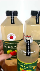 Cuka Apel with mother Premium Alima Green dari Apel Asli Kota Batu 1000ml