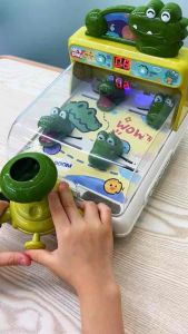 Đồ Chơi Máy Bắn Bóng Cá Sấu Ghi Điểm Màn Hình Led - Máy Bắn Bóng Pinball Hình Cá Sấu Crocodile Tính Điểm Có Đèn Nhạc