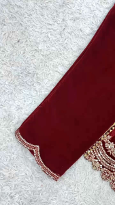 [PRE-ORDER] 2025 NOV READYMADE MARRON VELVET EMBROIDERED SALWAR SUIT SIZE M L XL 2XL ( DELIVERY 10 WORKING DAYS) ETA: 2025-12-30 | DESIGNER MARRON VELVET SUIT WITH EMBROIDERY WORK | FANCY PARTY WEAR VELVET TOP WITH PANT AND DUPPATA