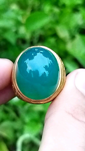 (Non COD) Cincin Batu Bacan Doko Majiko Size Jumbo (Perak Murni)
