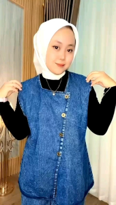 Setelan Wanita Bahan Soft Jeans Wash Premium/Setcel Wanita You Can See Oblong  Soft Jeans Terbaru