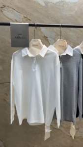 🤍💙🩶 พร้อมส่ง เสื้อโปโลแขนยาว Basic ดูดี น้อยแต่มาก คอปกโปโล ผ้าดี ต้องมีติดตู้ ใส่ง่ายได้ทุกลุค แพทเทิร์นสวย ทรงสวย