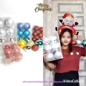 (1SET) BOLA NATAL JUMBO 7CM 8CM 10CM / GANTUNGAN POHON NATAL BOLA / HIASAN DEKORASI XMAS / CHRISTMAS BALL DECORATION TREE / CHB6935