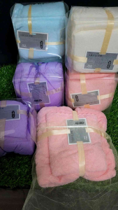 2 in 1 Luxury Super Large Towel Set High Absorbent Soft Bath Towel +Face Towel /Souvenir Doorgirft VIP In the Event of Wedding Parties or Birthday Parties or Full Moon Parties /Wedding Gift Perkhawinan /DIY Decoration Gift.