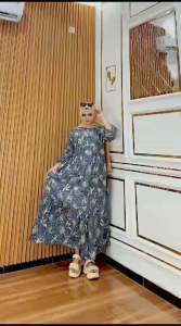 Gamis Wanita Sultan Terbaru Kekinian Bahan Rayon Tebal