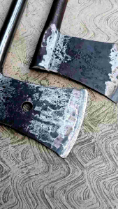 Kapak Baja Besar Gagang Besi Panjang Pembelah Kayu Siap Pakai - Kapak Baja Asli Super Tajam