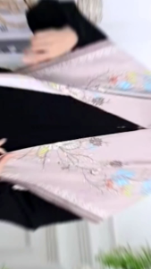 Hijab segitiga bunga Jersey printing by Aliya Hijab