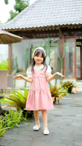 DRESS ANAK PEREMPUAN JUMPSUIT ALICE KOREAN KEKINIAN MEWAH