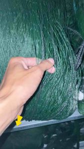 10 met khổ cao 4m3m 2m Lưới rào gà xanh rêu có luồng dây làm giàn