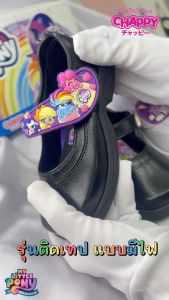 เช่า รองเท้านักเรียนอนุบาลหญิงสีดำ Chappy Adda Pony PN88 ขาว การเสริมสวยและสดใสด้วย ผ้าใบนักเรียนเด็ก 🦄