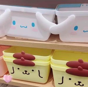 Sanrio Bathroom Storage Basket with Handle Shower Caddy Shelf Organizers Basket for Bathroom Kitchen三丽鸥手提篮美乐蒂学生可爱置杂物收纳