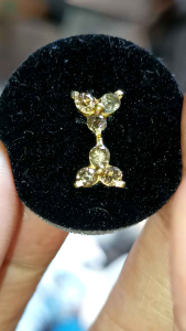 Giwang Emas Berlian asli cantik dan mungil untuk wanita (code JT6023)