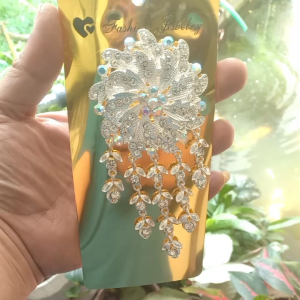 Bros Kebaya Pengantin Kutu Baru Bunga Gold dan Siver